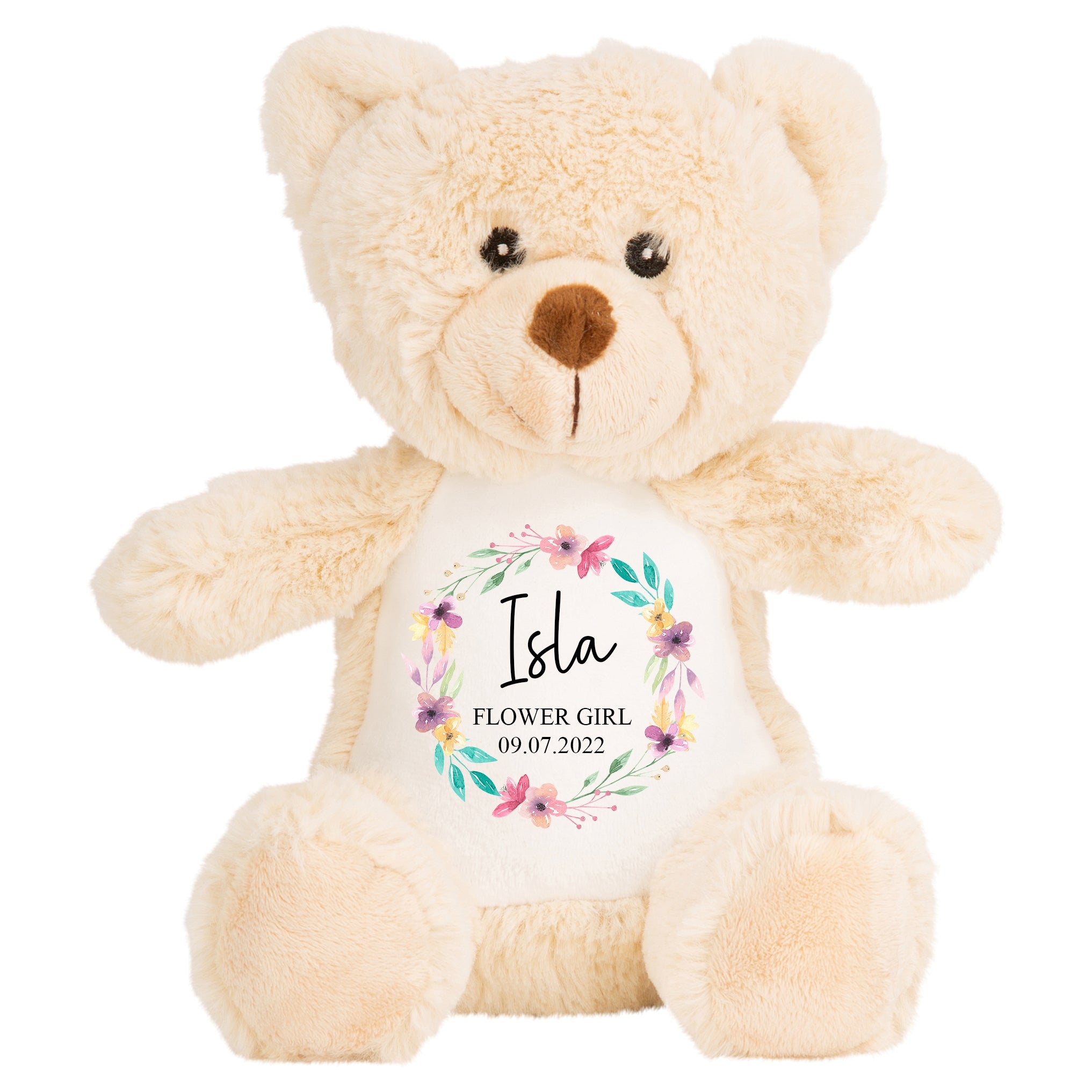 Personalised flower best sale girl teddy