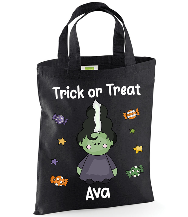 Frankenstein's Wife Trick or Treat Tote Bag