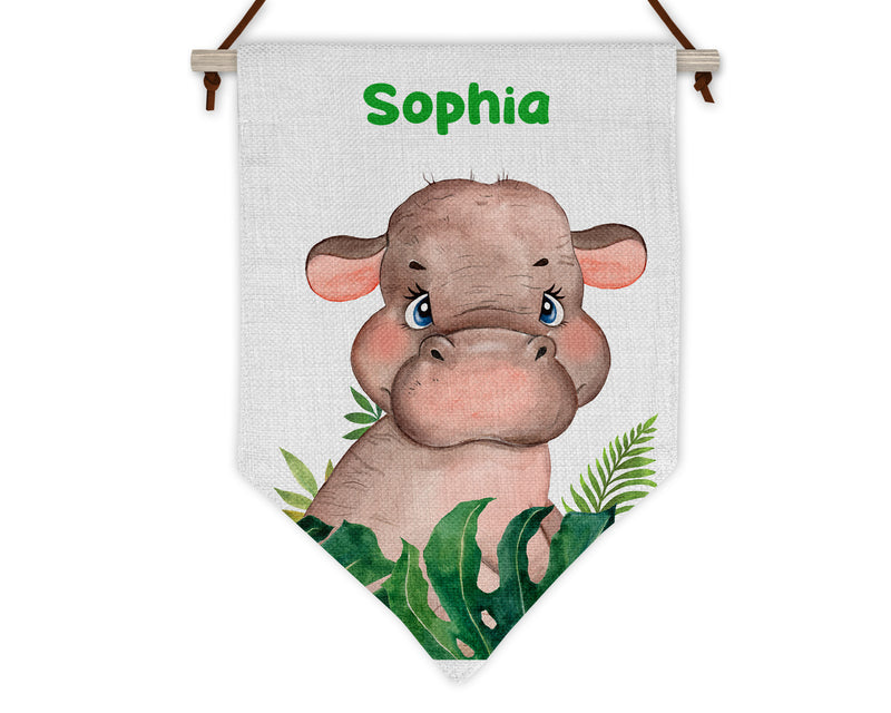 Personalised Hippo Flag