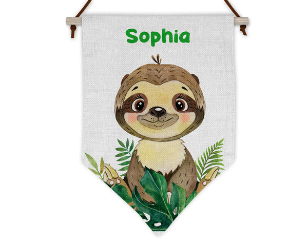 Personalised Sloth Flag