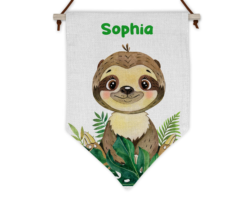 Personalised Sloth Flag