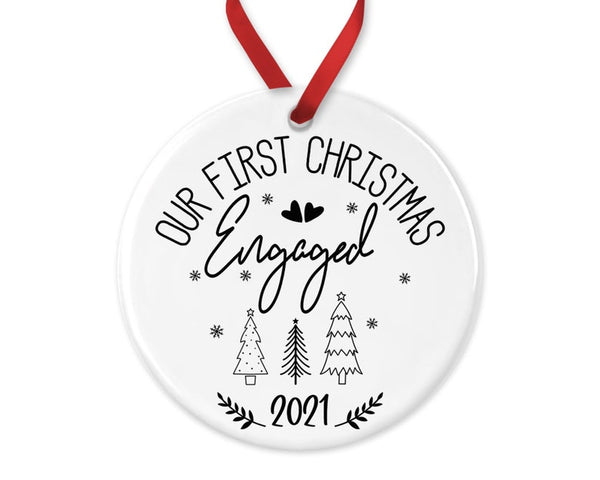 Our First Christmas Engaged Ornament