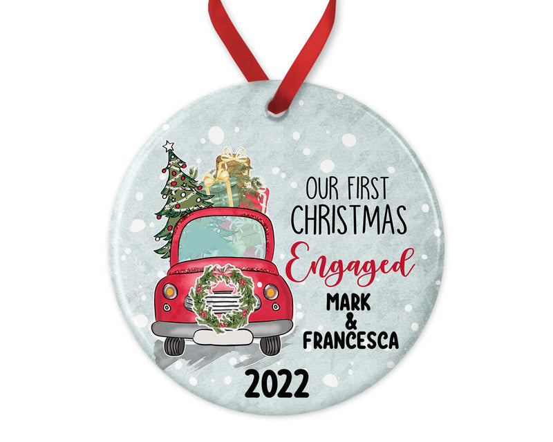 Our First Christmas Engaged Ornament