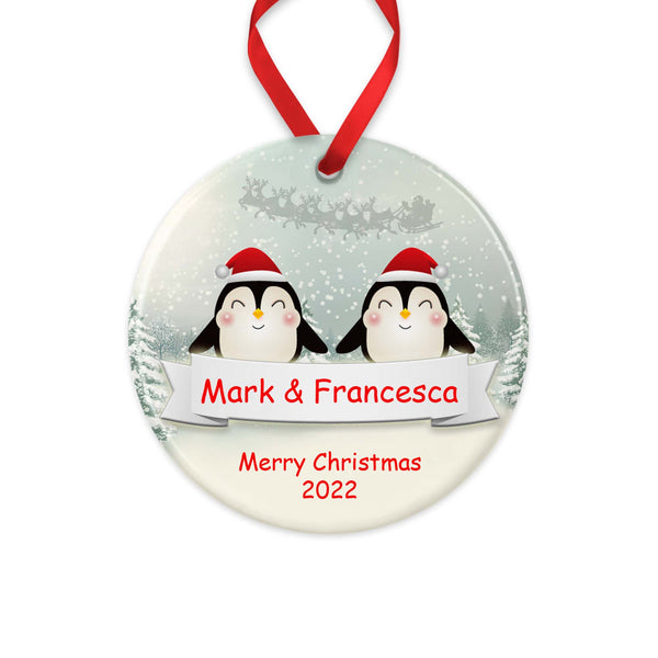 Couples Personalised Christmas Ornament,