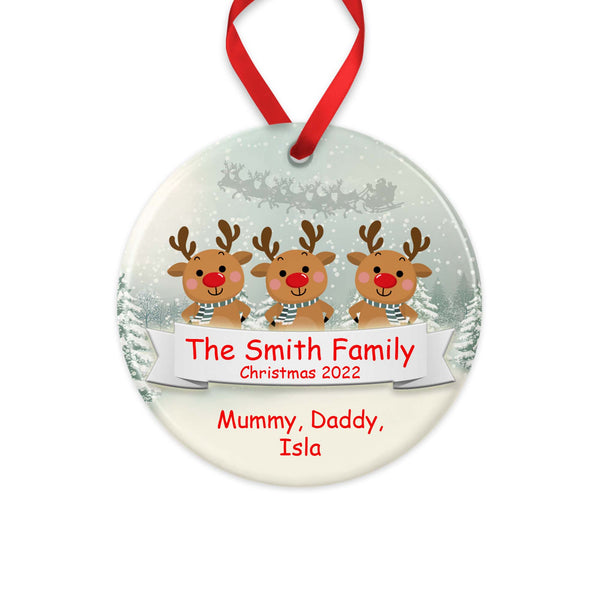 Family Personalised Christmas Ornament