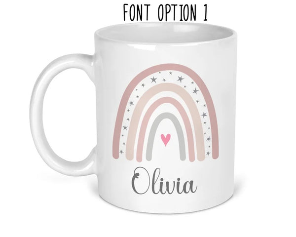 Personalised Rainbow Mug with Name