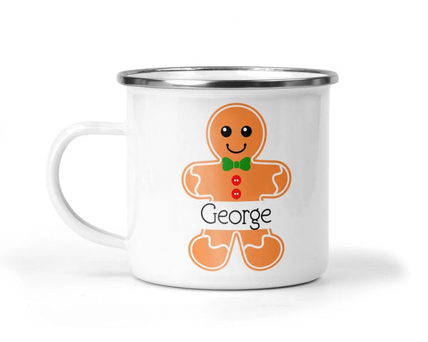 Personalised Christmas Mug with Gingerbread Boy