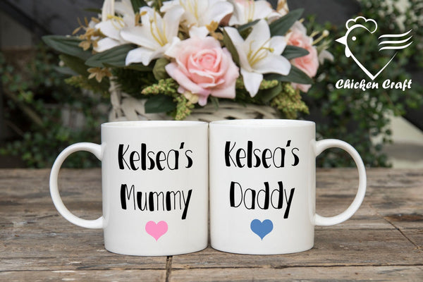 Personalised Mummy & Daddy Mug Set