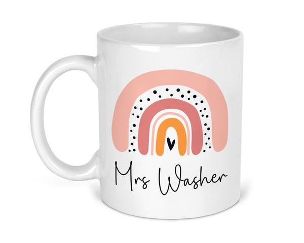 Personalised Teacher Rainbow Mug