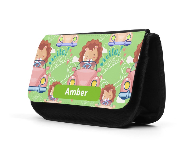 Personalised Lion Car Pencil Case