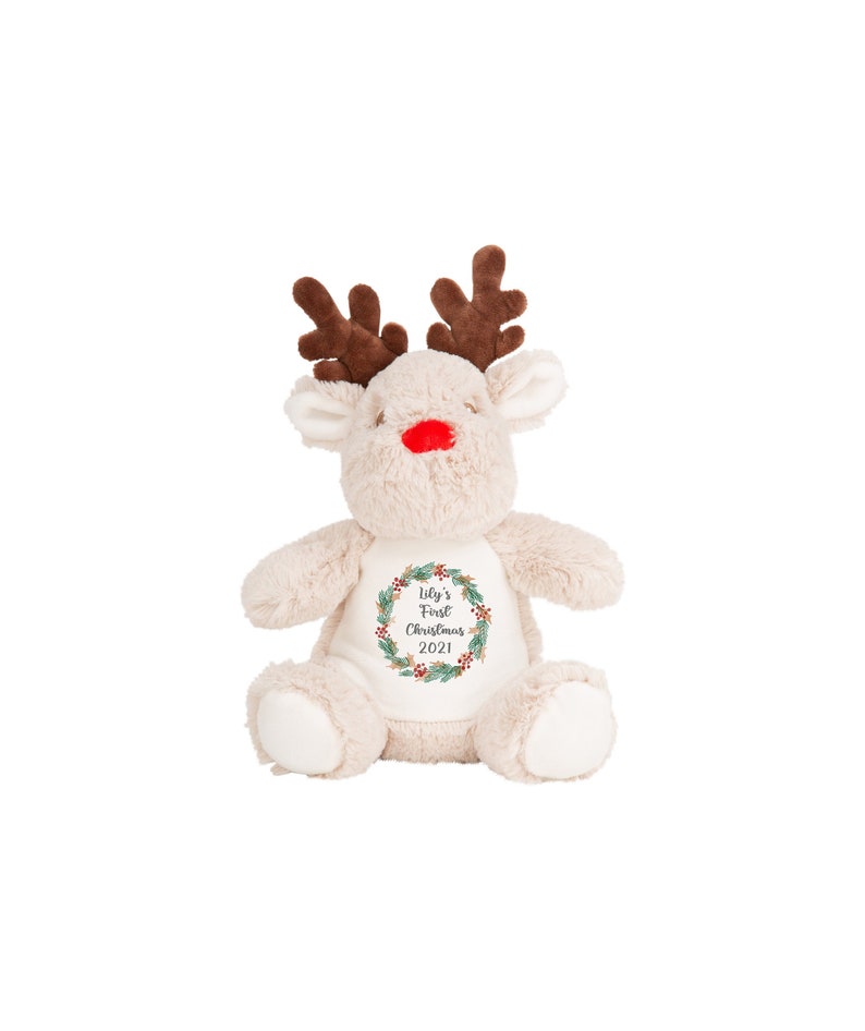 Personalised First Christmas Reindeer Teddy