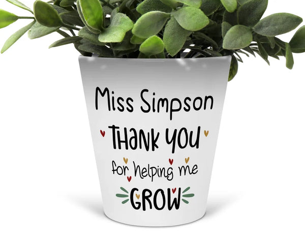 Personalised Teacher Flower Pot