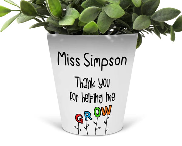 Personalised Teacher Flower Pot