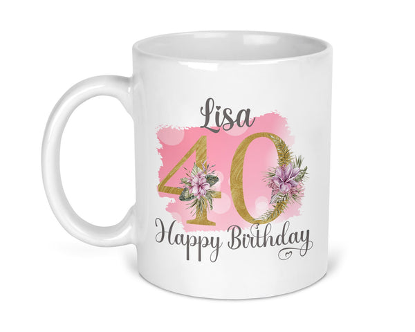 Personalised 40th Birthday Mug