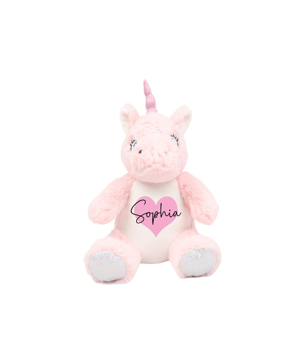 Personalised Unicorn Soft Toy with Name