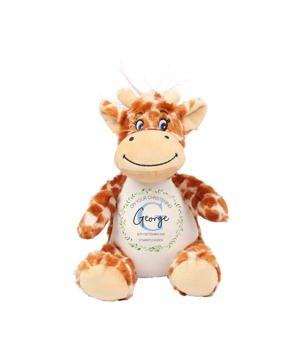 Personalised Christening Giraffe Toy