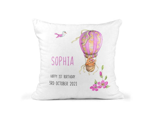 Personalised 1st Birthday Cushion, Custom 1st Birthday Gift