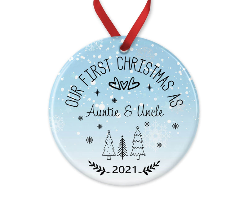 Aunt and uncle christmas hot sale ornaments