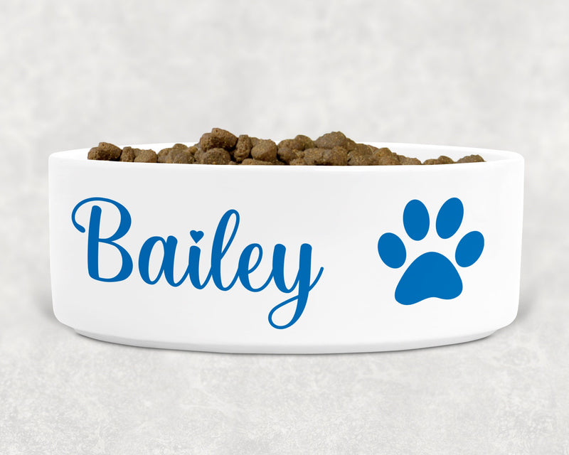 Personalised Dog Bowl With Paw