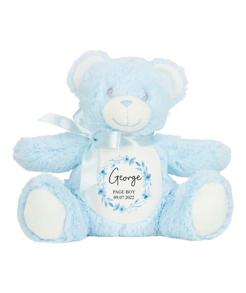 Personalised Blue Teddy - Page Boy