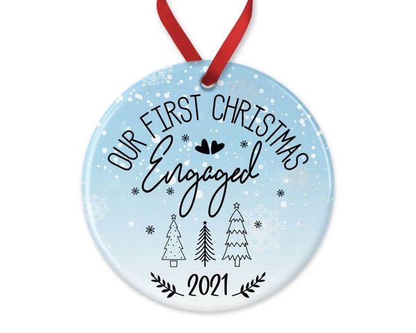 Our First Christmas Engaged Ornament